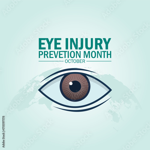 vector graphic of Eye Injury Prevention Month ideal for Eye Injury Prevention Month celebration