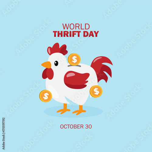 vector graphic of World Thrift Day ideal for World Thrift Day celebration