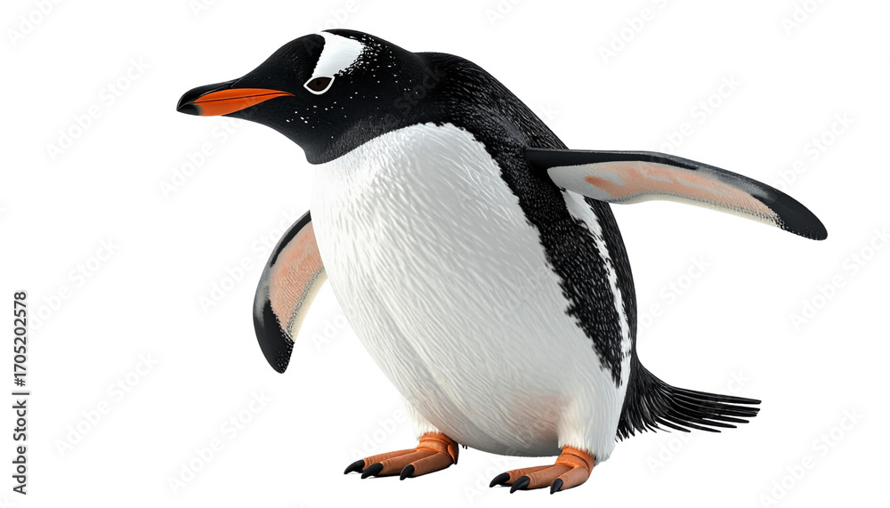 Fototapeta premium penguin , isolated on white background, transparent PNG
