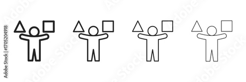 Compare Icon Set With Multiple Line Styles Vector Illustration 