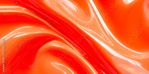 coral orange malleable plastic texture with smooth flows