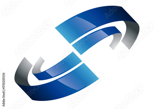 vague comme un S ou C abstrait et dynamique logo-v15