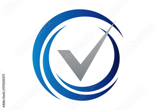 cercles et arcs avec v abstrait modern logo-v19