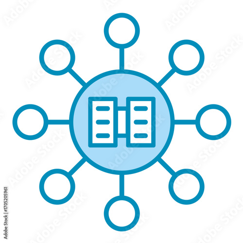 Deep Learning  Icon Element For Design	