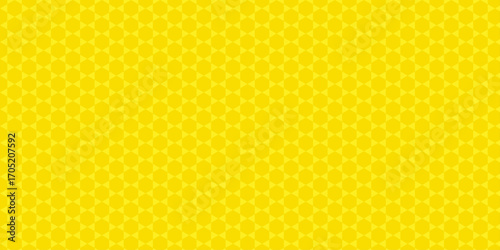 Yellow geometric honeycomb and polka dot seamless vector pattern for vintage wallpaper and fabric design. yellow background with hexagon pattern. circle, hexagon, tile, color, light, dots, orange
