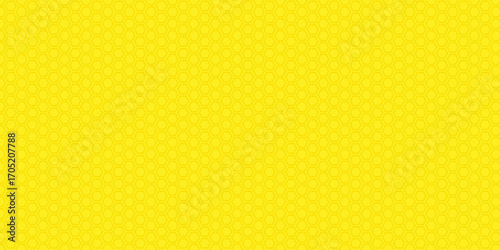 Seamless abstract vector pattern with yellow dots and stripes on a textured gray background, suitable for fabric or wallpaper design. Modern science or technology abstract background. hexagonal net.