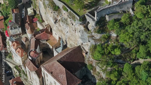 Rocamadour, France - Aerial view of one of the Most Beautiful Villages of France 