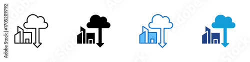 Carbon Capture and Storage Multiple Style Icon Design Vector - Technology for capturing and storing carbon emissions to reduce greenhouse gases and support sustainable climate solutions
