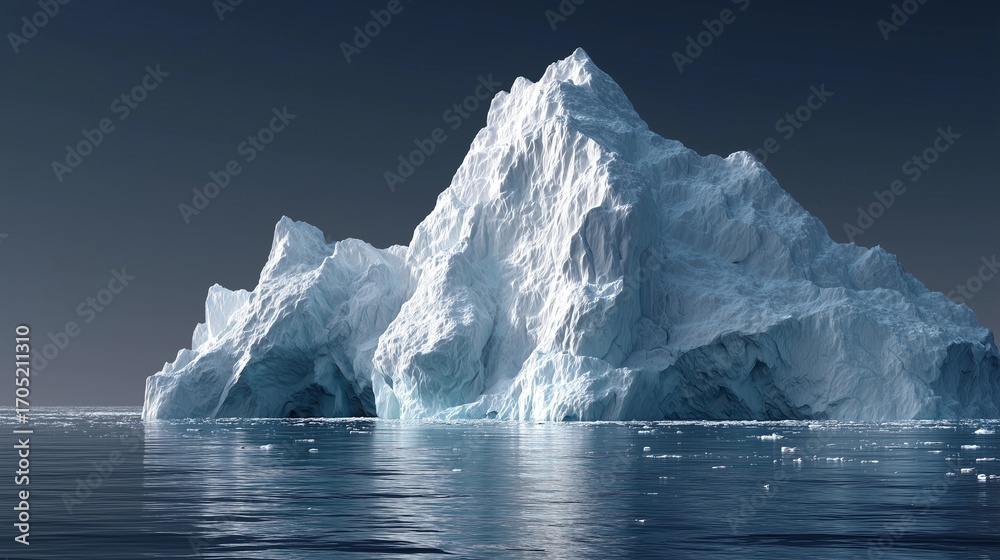 custom made wallpaper toronto digitalIceberg floating in dark sea,environmental concept,dark backgrounds,copy space,web banner.