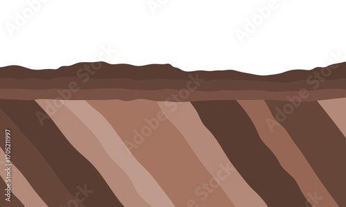 Layered soil and rock subsurface. Sedimentary rock strata	
