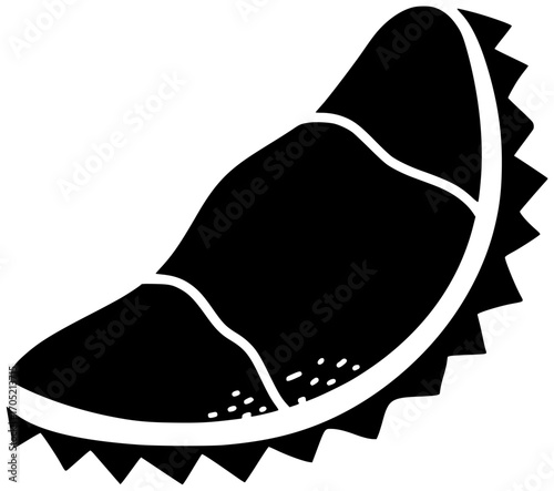 fruit illustration durian silhouette fresh logo exotic icon ripe outline food asian delicious sweet thailand yellow green king tropical shape with vector graphic background