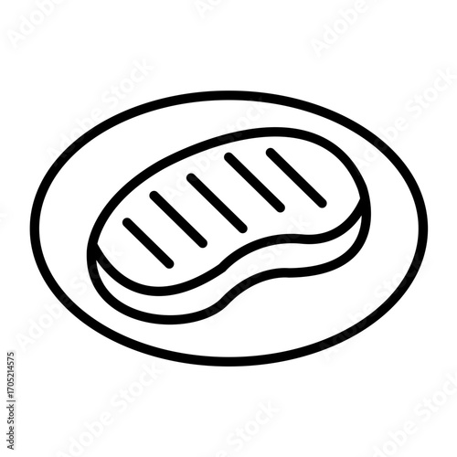 Steak food single vector icon