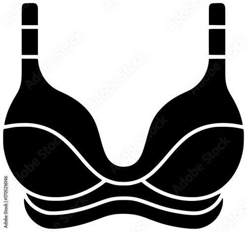 surgery illustration woman silhouette bra logo surgical icon medical outline body procedure plastic care health aesthetic female cosmetic chest shape mammary vector graphic background