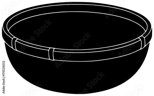 basket illustration wicker silhouette white logo food icon fresh outline market organic healthy container garden easter harvest wooden traditional shape adults vector graphic background
