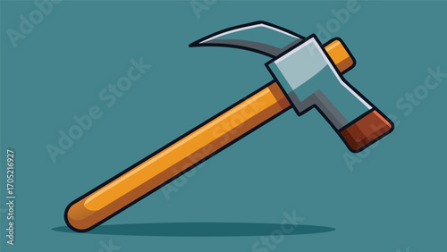 Colorful illustration of a hammer and sickle on a simple background