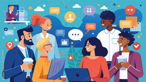 Creative team collaboration in a vibrant office environment during a brainstorming session