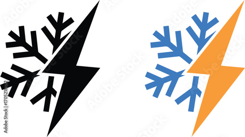 Snowflake with an electric icon