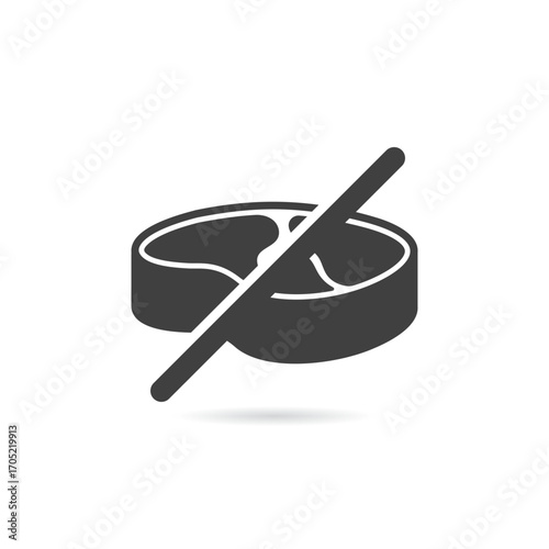 Vector Isolated No Meat Icon