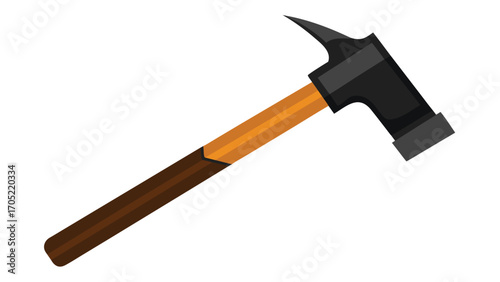 Hammer displayed on a white background highlighting its design and functionality for construction and repair tasks