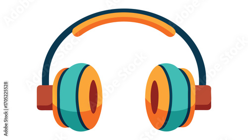 Colorful headphones with a modern design for music lovers during casual listening