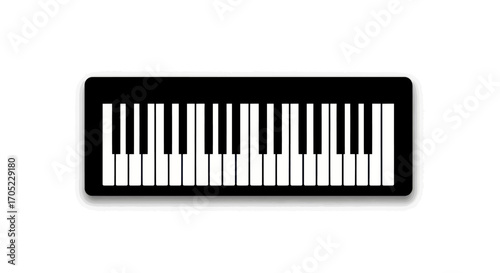 Sleek and modern piano keyboard illustration for music related designs and creative projects