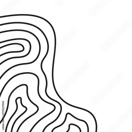 Topographic Line Corner