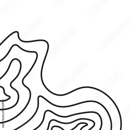 Topographic Line Corner
