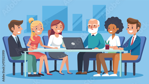 Team meeting in a modern office setting discussing project ideas and strategies during daytime hours