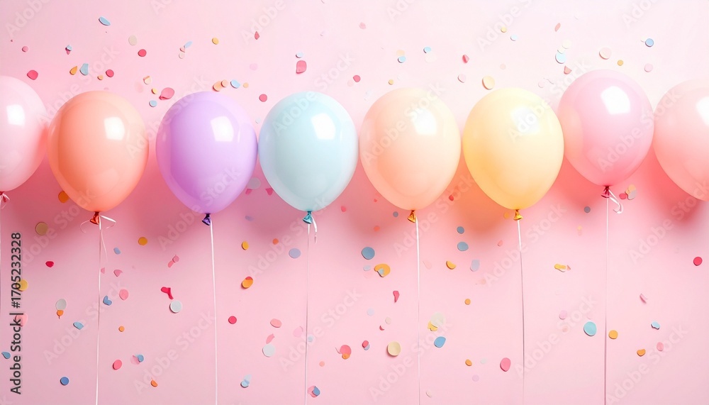 Obraz premium pink on party balloons