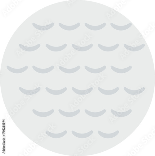 Simple Flat Style Golf Ball Surface Dimples Texture Icon Graphic