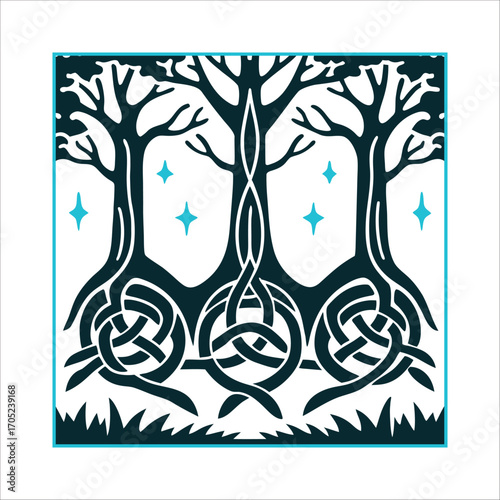 Yggdrasil Tree of Life Celtic Knot Roots Yggdrasil Roots Three interwoven roots for world spanning magic
