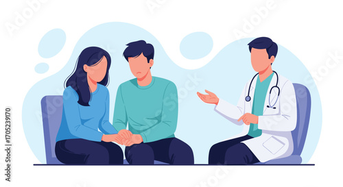 Doctor Consults With Couple About Health Concerns.