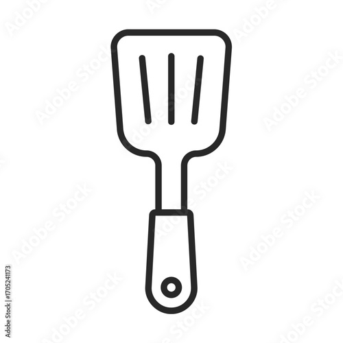 Spatula line icon vector for cooking and culinary clip art.