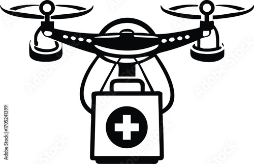 Drone carrying medical kit first