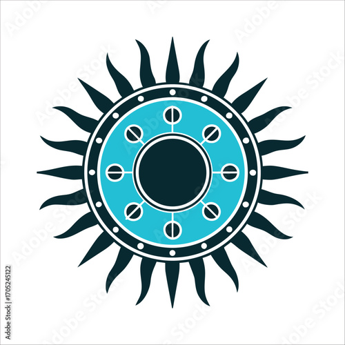 Simplified Sun Wheel Solstice Magic Symbol Solar Wheel Sun Cross A simplified sun wheel for solstice magic