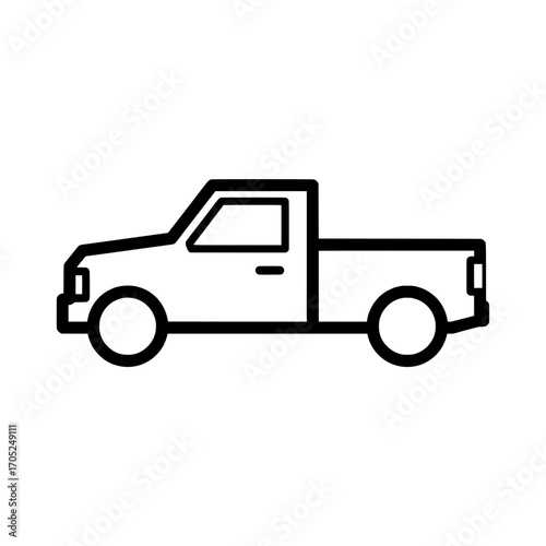 Modern Pickup Truck Vehicle Illustration