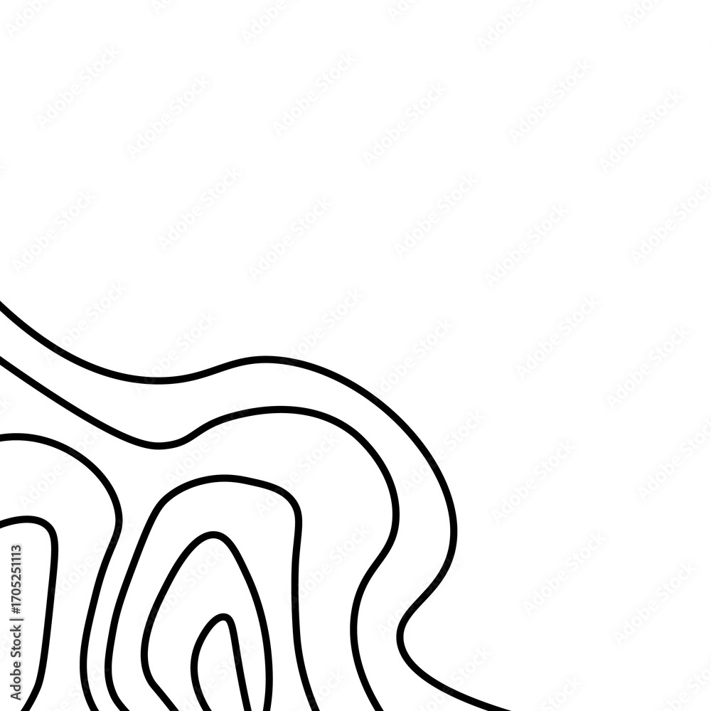 Obraz premium Topographic Line Corner