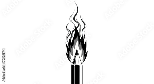 Burning creativity: A symbolic representation of artistic passion and fiery inspiration