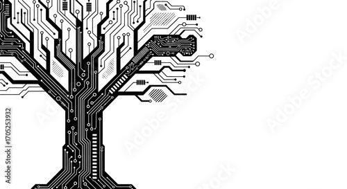 Circuitry tree: A digital conceptualization of nature merging with technology innovation