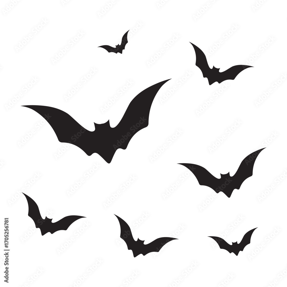 Fototapeta premium Halloween Bats Flock