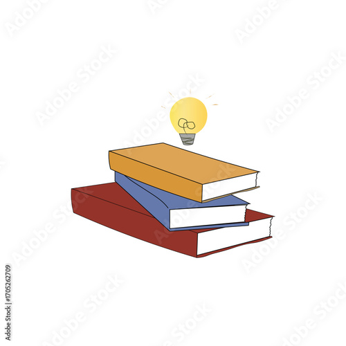 Back To School Theme Single Icon Vector Book Illustration 2