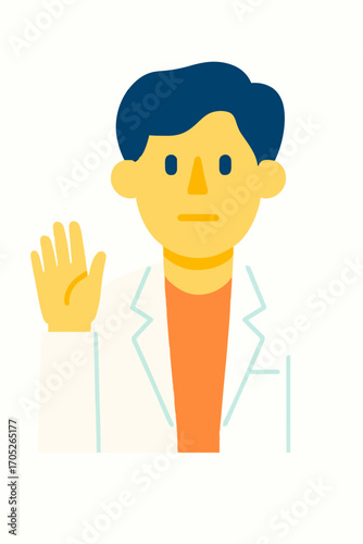 Male doctor or male nurse, Suitable for health-related projects. 