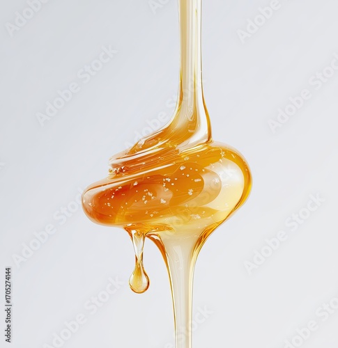 Wallpaper Mural Honey pouring, close-up, golden stream (1) Torontodigital.ca