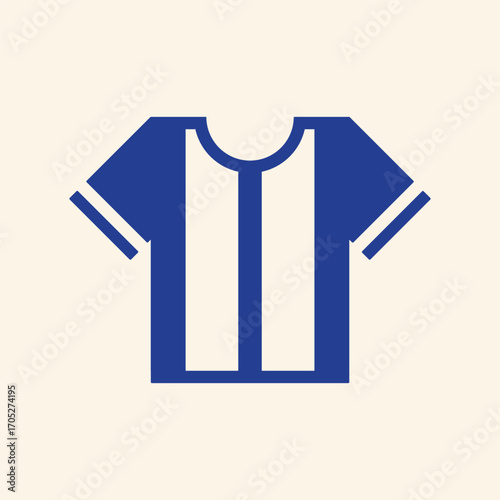 Dynamic blue and white striped sports jersey for team spirit and athletic competition