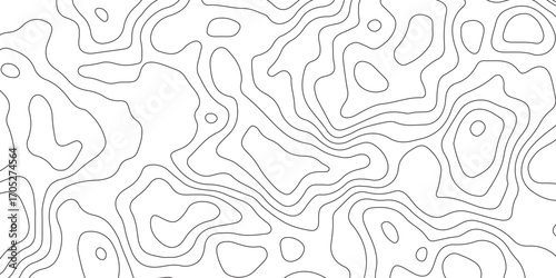 Abstract vector topography map background with wavy contour lines, geometric grid, and mountain relief for hiking, navigation, and cartography design .