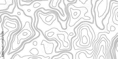 Abstract vector topography map background with wavy contour lines, geometric grid, and mountain relief for hiking, navigation, and cartography design .