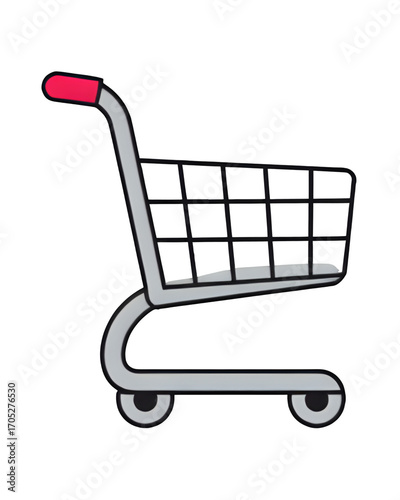 shopping cart isolated on white