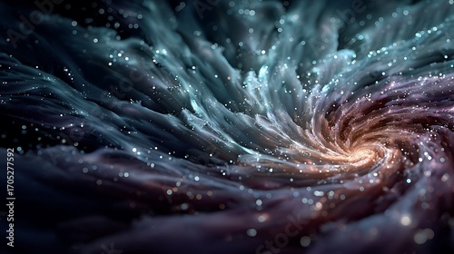 Fototapeta Naklejka Na Ścianę i Meble -  Hypnotic spiral flow with glowing energy lines high resolution picture