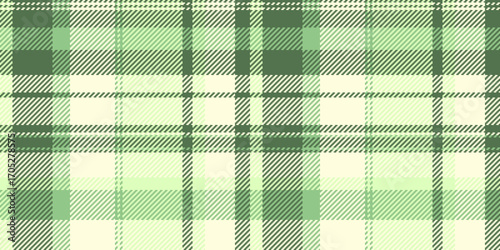 Fashion plaid vector check, modern seamless texture tartan. Customizable fabric background pattern textile in green and light yellow colors.