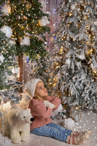 Curious Child in Winter Wonderland
